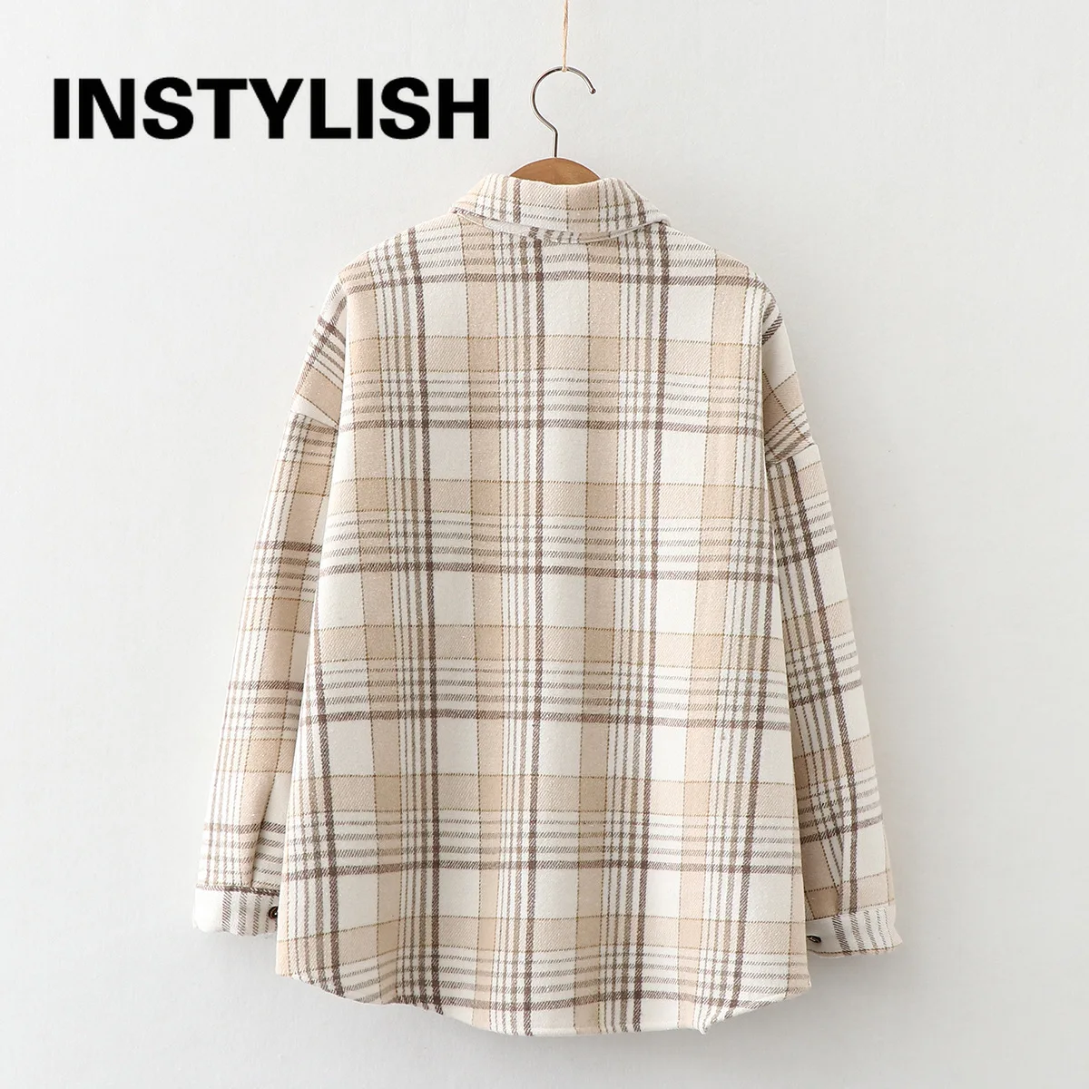 Vintage Plaid Shirt Women Autumn Winter Long Sleeve Thick Velvet Blouses and Tops Elegant Harajuku Blouse Jacket Korean Outwear