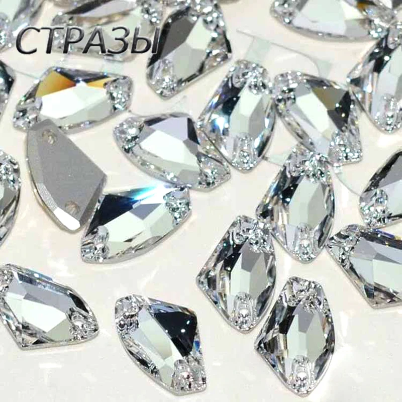 

3256 Crystal Clear Galactic Flat Back Sew on Rhinestones Crystal Strass for Clothes Apparel Garment Craft Jewelry Decoration