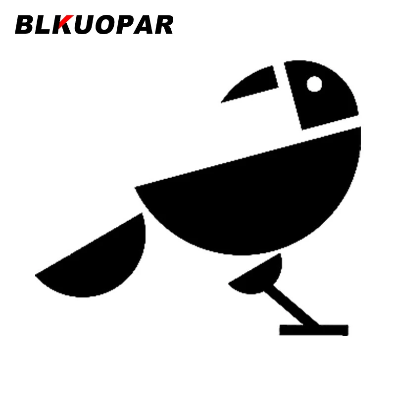 BLKUOPAR Raven Logo Simple Abstract Bird Car Sticker Personality Scratch-Proof Decal Waterproof Bumper Windows Vinyl Car Wrap