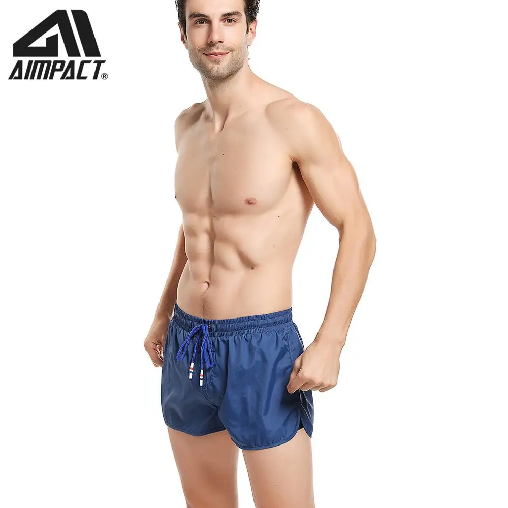 Men\'s Swim Shorts  Quick Dry Beachwear Board Short Bath Suit lining liner Shorts with Drawstring for Sportsman by AMPACT AM2255