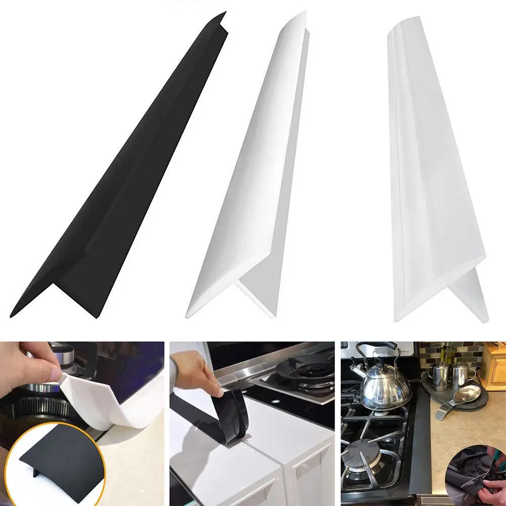 53.5x5.6x1cm Heat Resistant Dust-proof Kitchen Stove Counter Gap Cover Anti-dirty Sealing Rubber Strip Крышка щели