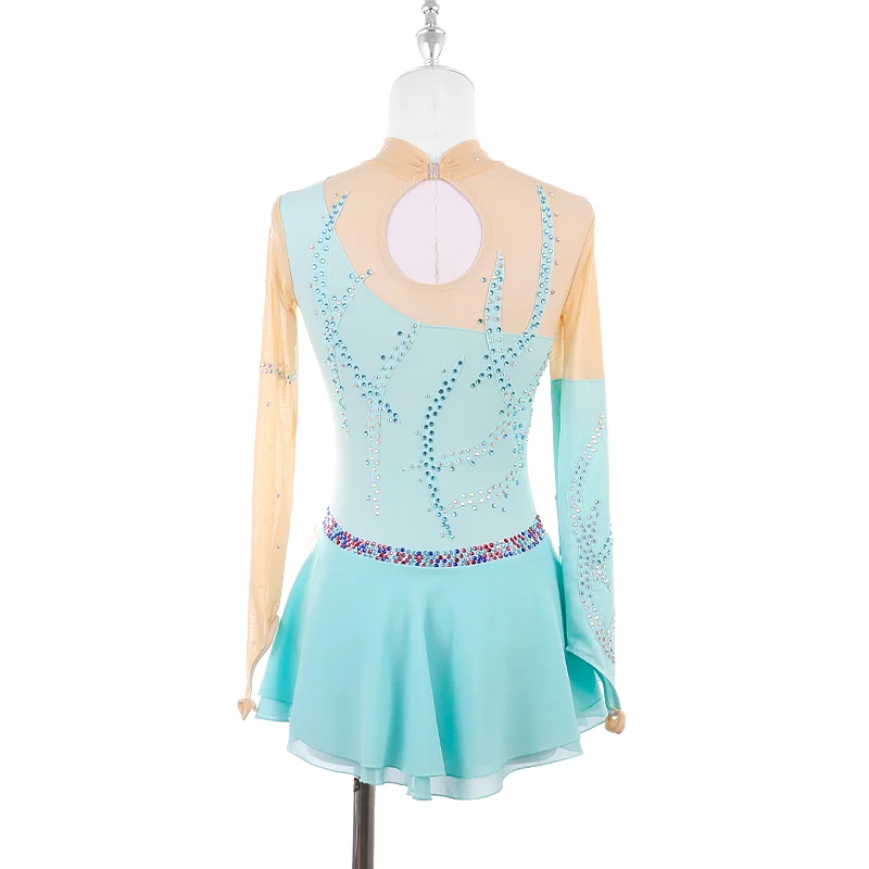 ZAGITOVA-Robe de Patinage Artistique pour Femme et Fille, Jupe en Maille, Costume de Compétition AqCompetition