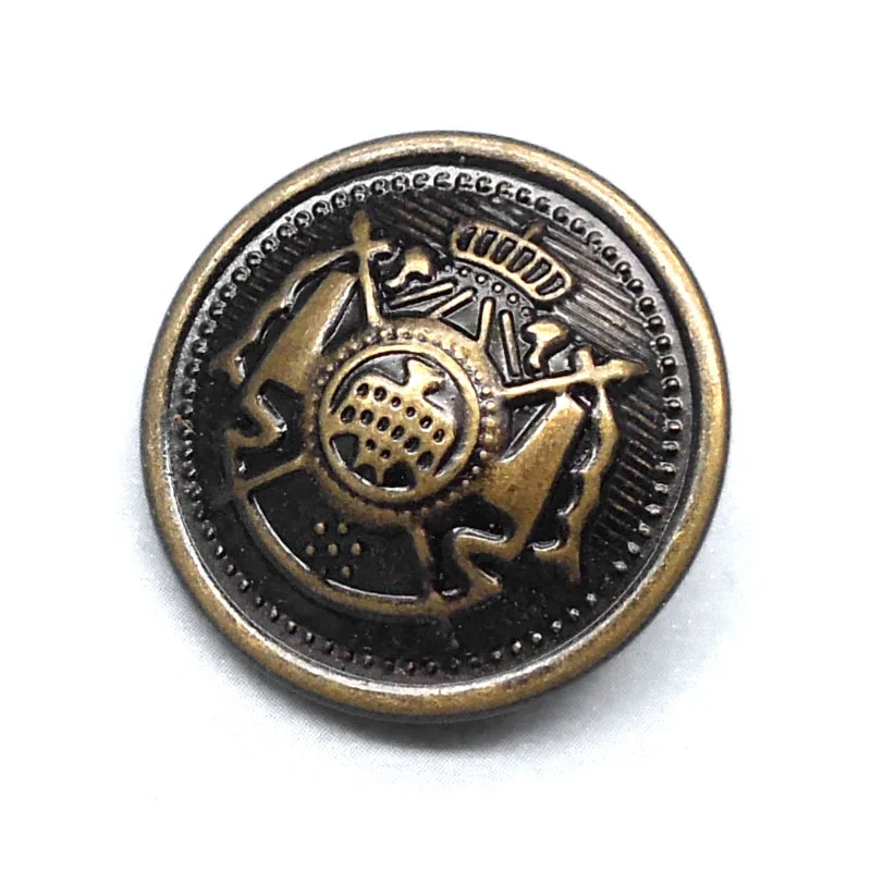 10pcs Vintage Copper Button for Men, Silver Coat Button, DIY Sewing Clothing Accessories, Fashion Jacket, Metal Button