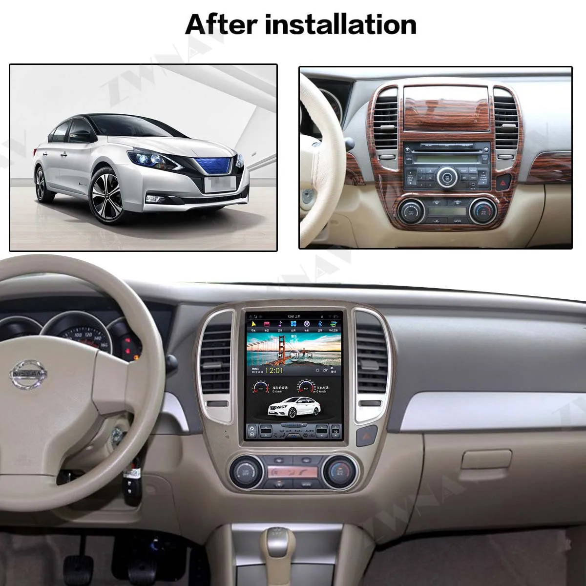 128G T-Style Carplay For Nissan Sylphy 2005 2006 2007 2008 2009 2010 2011 2012 Android GPS Auto Audio Stereo Radio Recorder