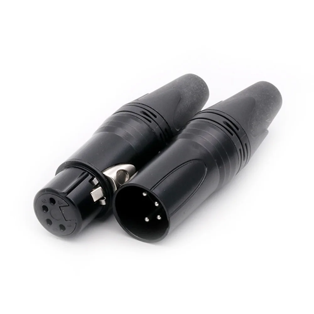 1pair/2pcs 3Pins XLR Solder Type Connector Male+Female Plug Cable Connector Microphone Audio Socket
