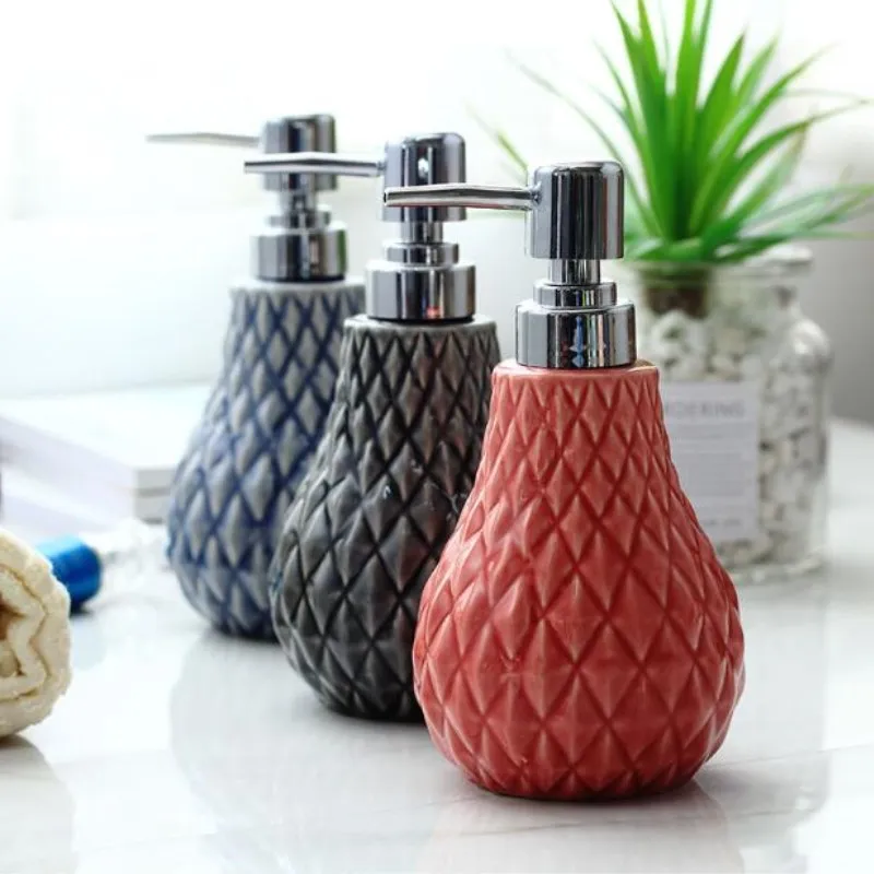 400ml Liquid Soap Dispenser for Kitchen Ceramic Bathroom Home Decoration Liquid Soap Lotion Dispenser Bathroom Accessories