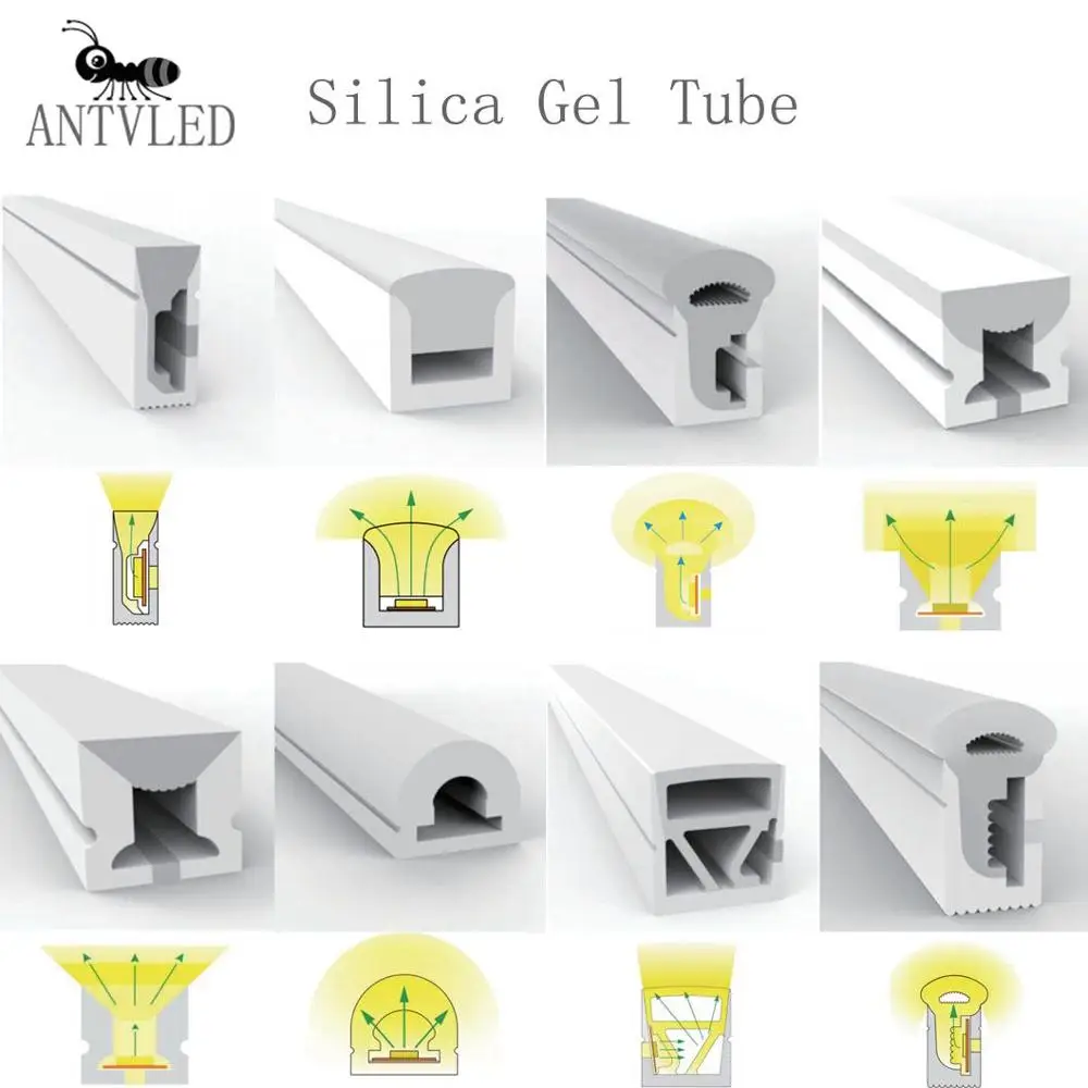 WS2811WS2812B  WS2813 WS2815 RGBW LED Neon Rope Tube Silicone Gel Flexible Strip Light Soft Lamp Tube Waterproof IP67 For Room