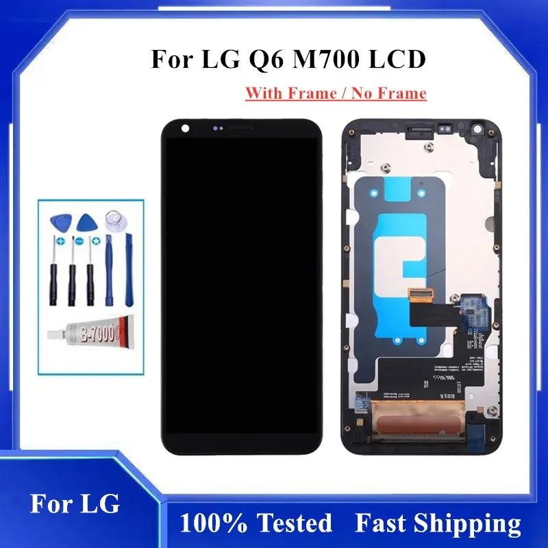 

5.5" High Qaulity For LG Q6 M700 M700A M700N US700 M703 M700H M700Y LCD Display Touch Screen Digitizer Assembly With Frame