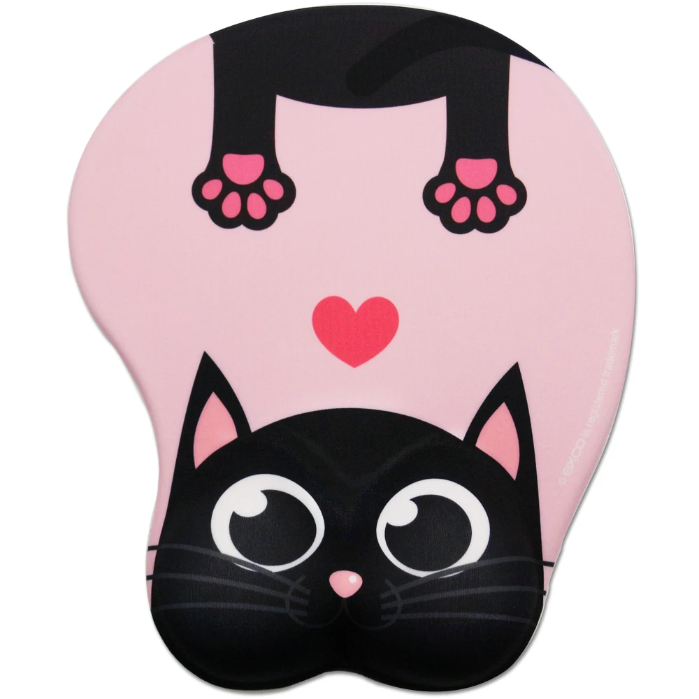 EXCO Gaming Mouse Pads with Wrist Rest Cat Paw Mousepad Wrist Support Anti-slip Rubber PC Office Computer Ergonomic Mouse Mat