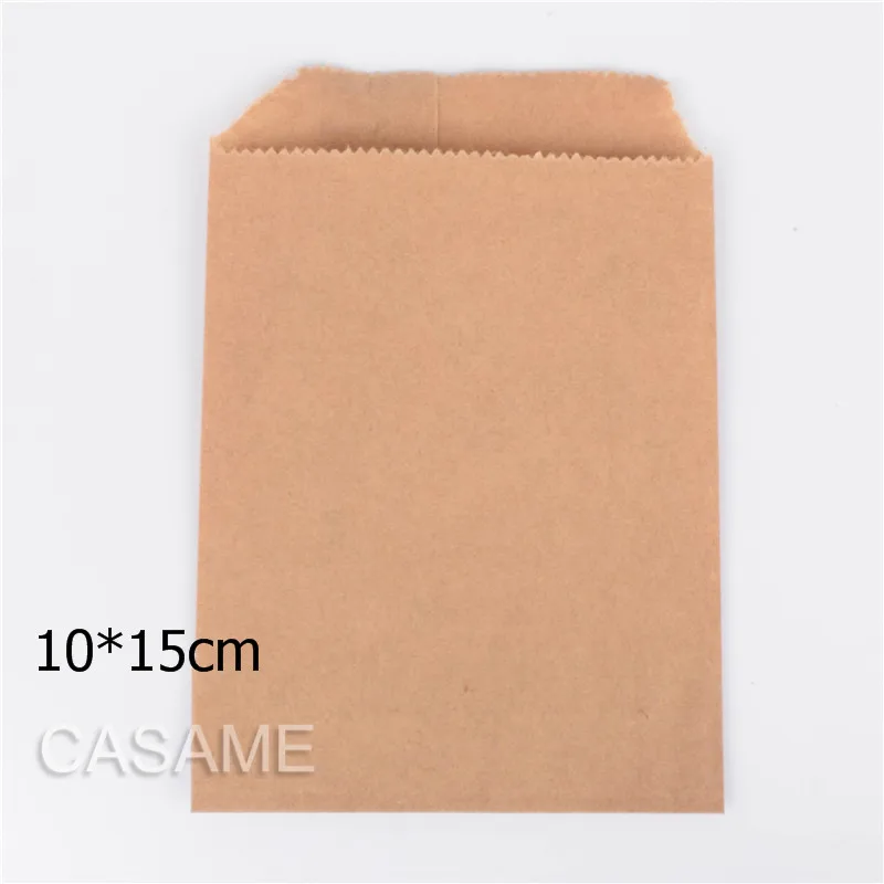 50PCS 15CM*10CM Chevron Diy Kraft Paper Popcorn Bag Food Safe Favor Paper Birthday Bags Designs of Party Craft Paper Bags