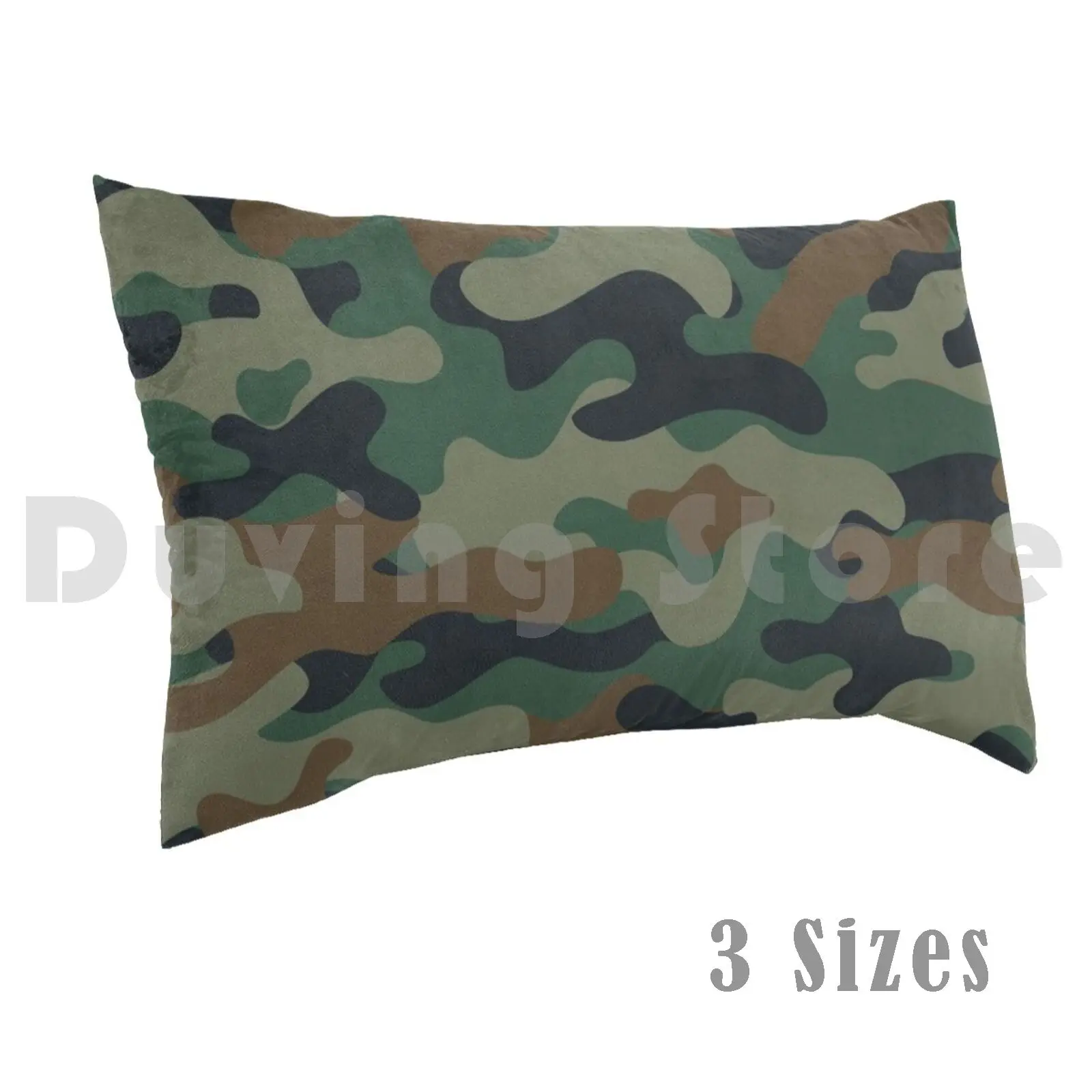 Pillow Case Camo Pattern-Green / Brown 1616 Military Army Armed Forces Camouflage Cammo