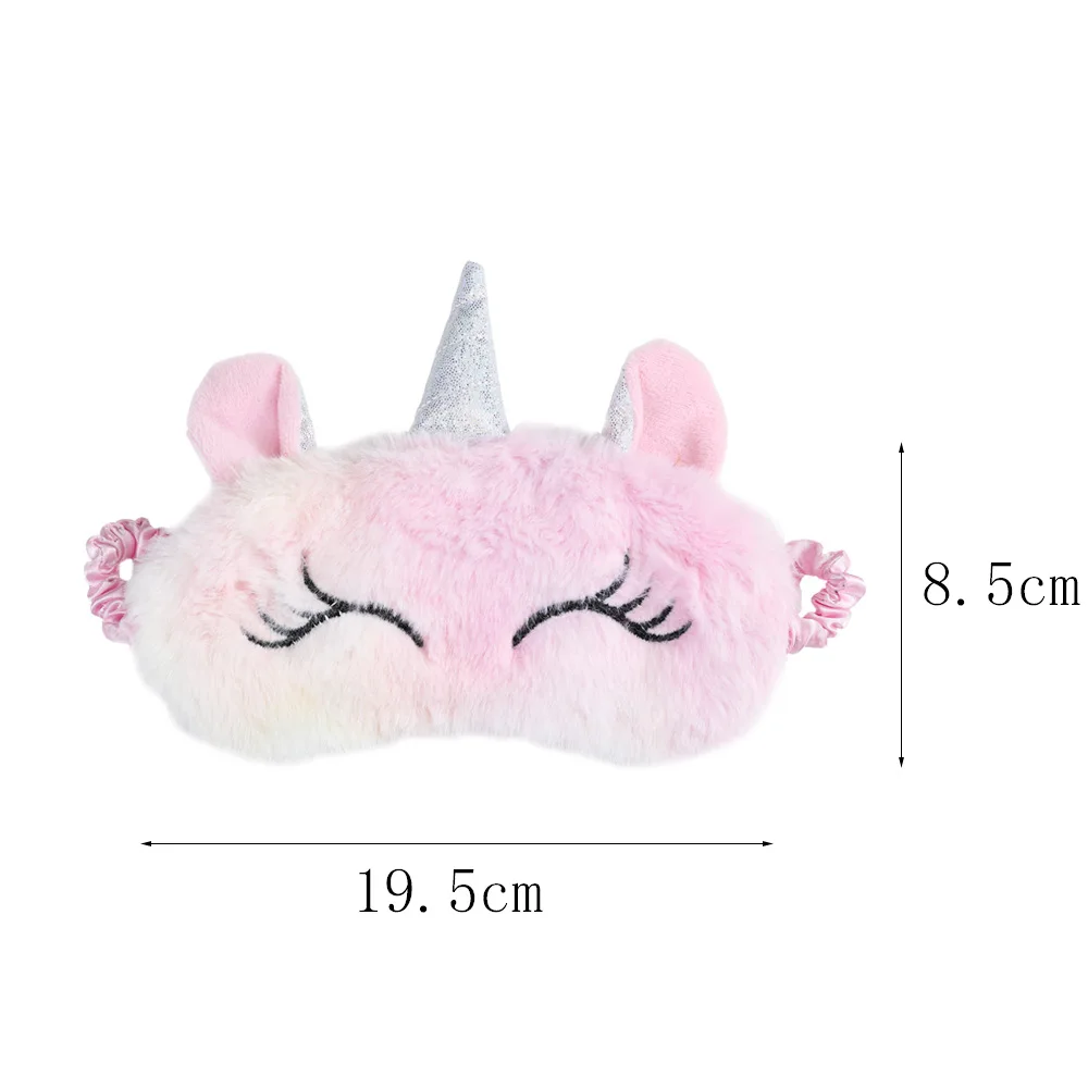 3D Unicorn Ice Cream Eye Mask Cartoon Variety Sleeping Mask Eyeshade Relax MaskPlush Eye Shade Cover For Travel Home Party Gifts