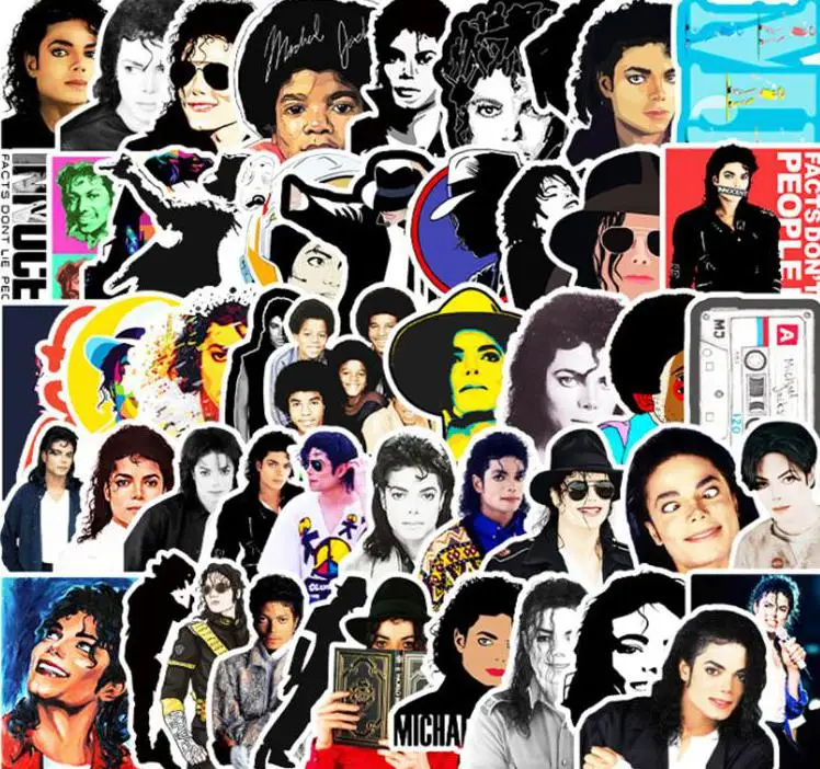 10/30/50pcs International Pop Superstar Michael Jackson Graffiti Stickers Waterproof Skateboard Crazy Fans Travel Suitcase