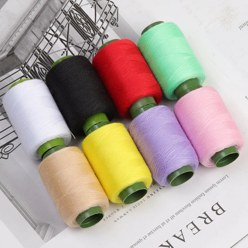 1/Roll Multicolor Hand Sewing threads Machine Embroidery Thread High Tenacity Polyester Craft Patch Steering-wheel Sewing Supp