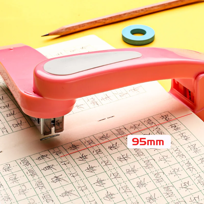 360 Degree Otation Heavy Duty Stapler Use 24/6 Staples Effortless Long Stapler School Paper Stapler Office Bookbinding Supplies