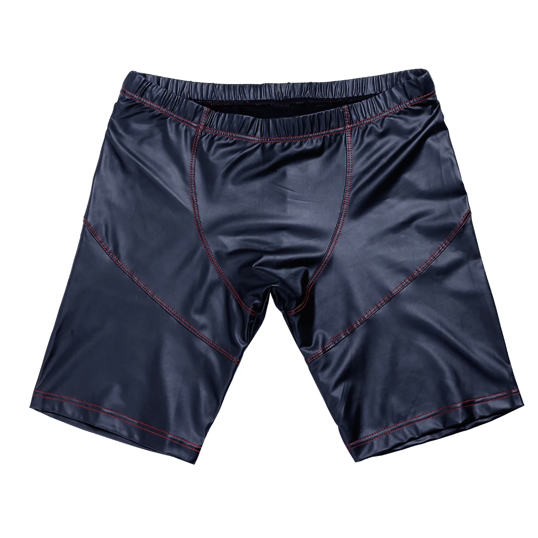 IEFiEL Modo di Alta Qualità Sexy Maschio Mens Del Cuoio Del Faux Metà di shorts Allenamento Calzamaglie Slim Cut shorts per Allenamento Moto Mens abbigliamento