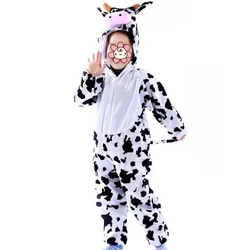Children Kids Animal Milk Cow Costume Boys Girls Cosplay Jumpsuits Costumes Fancy Dress Party Decor Christmas Halloween