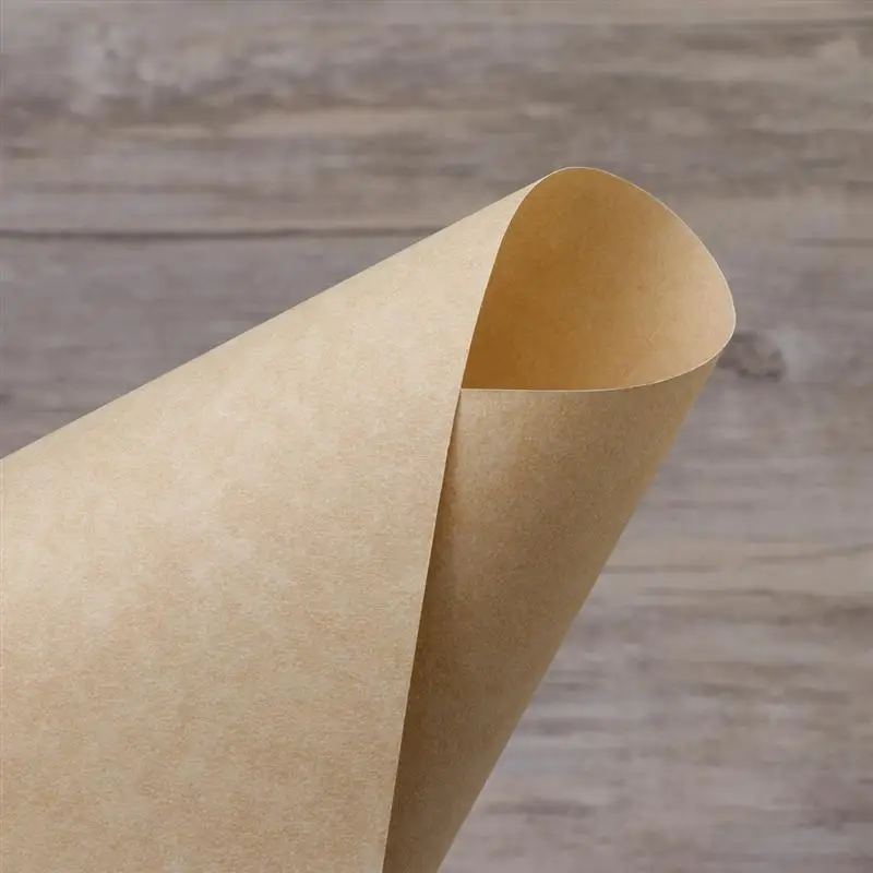 50Pcs A4 Paper Sheets Parchment Retro Paper for Certificate and Diploma 90g (Light Brown)