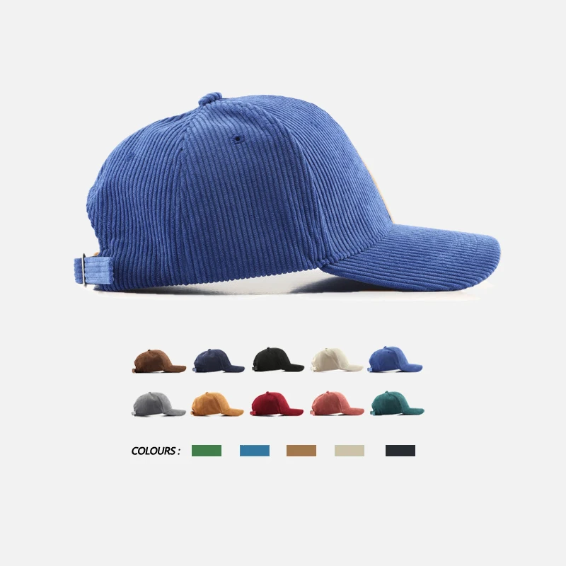 10 Solid Colors Autumn Winter Cap New Corduroy Ins Women Baseball Caps Adjustable Warm Baseball Hats for Men