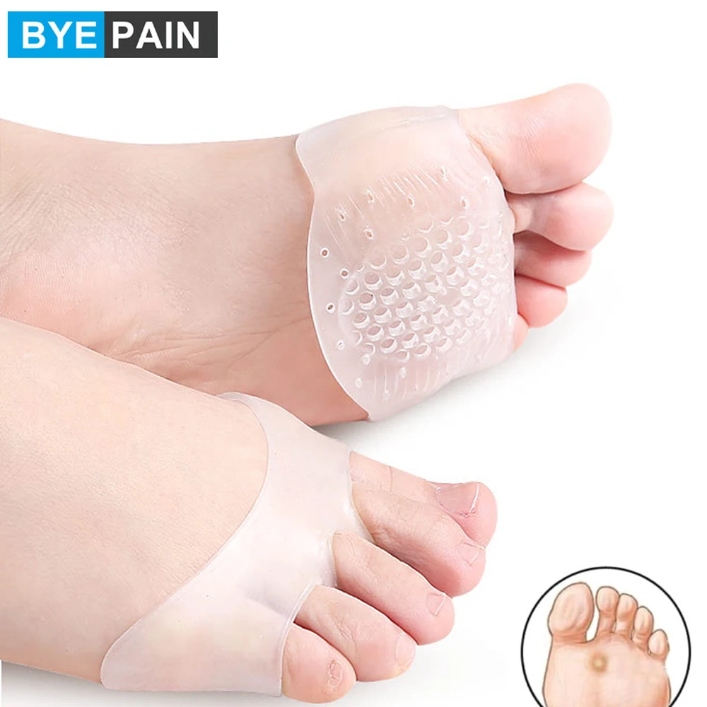 1Pair Honeycomb Forefoot Pads, Metatarsal Pads for Women, Soft Gel Ball of Foot Cushion for Pain Relief, Diabetic Feet, Blisters