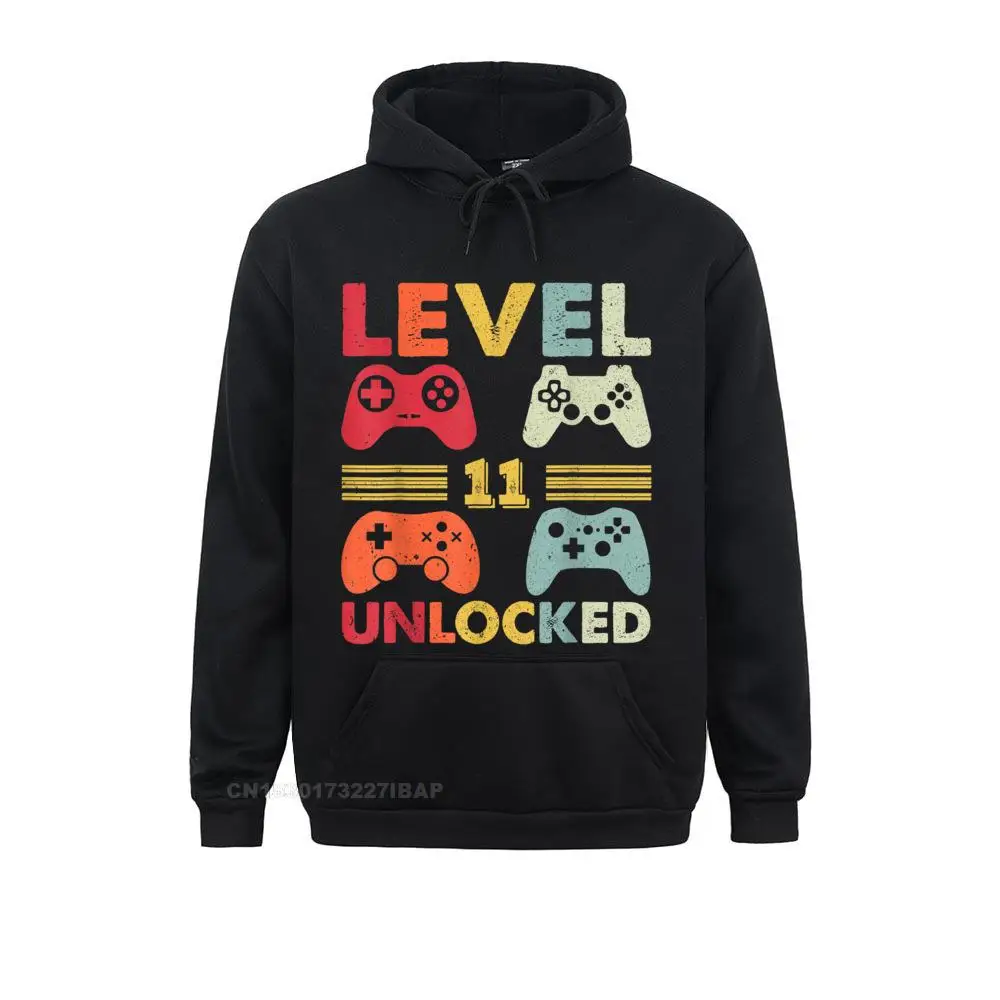 Level 11 Unlocked Shirt Funny Video Gamer 11th Birthday Hoodie Brand Men Sweatshirts Long Sleeve Hoodies Preppy Style Clothes