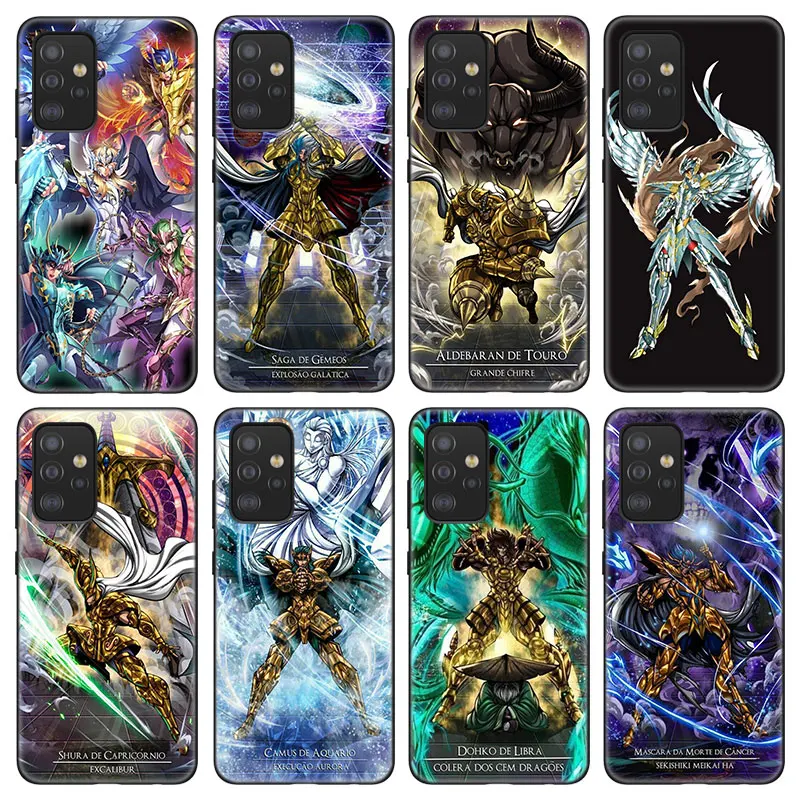 Anime Saint Seiya Phone Case For Samsung Galaxy A12 A22 A21S A02S A31 A32 A50 A51 A70 A71 A72 A11 A10S A20S A30S A52 S 5G Cover