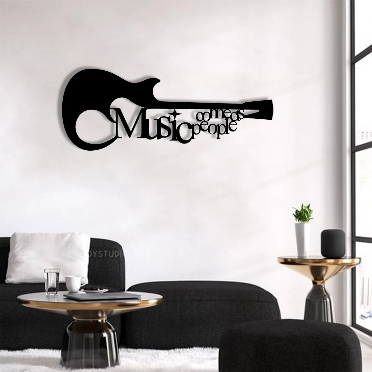 MusicRock DECORATIVE Metal Table Modern Wall Art Geometric Metal Wall Decor Home Office and Living Room for African Themed home