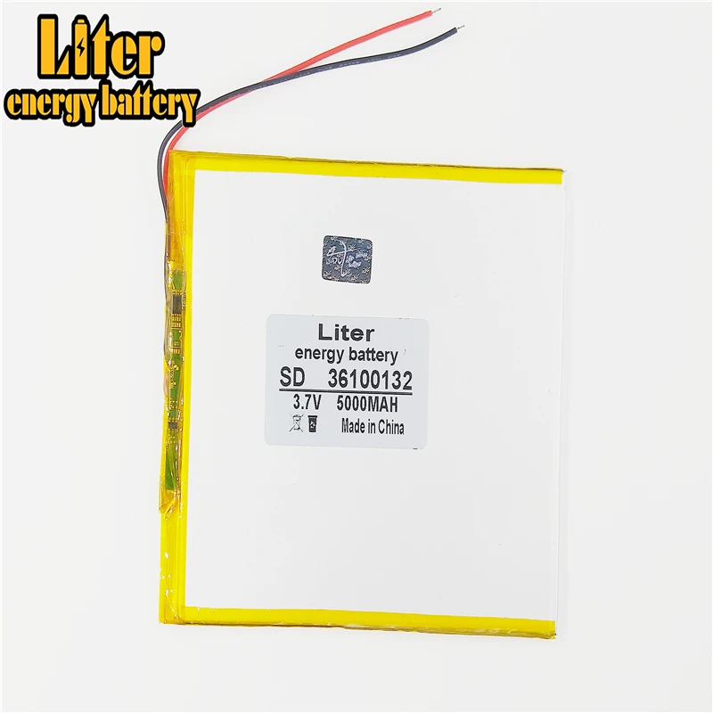 New 3.7V 5000mAh 36100132 high quality customized rechargeable li-Tablet polymer battery