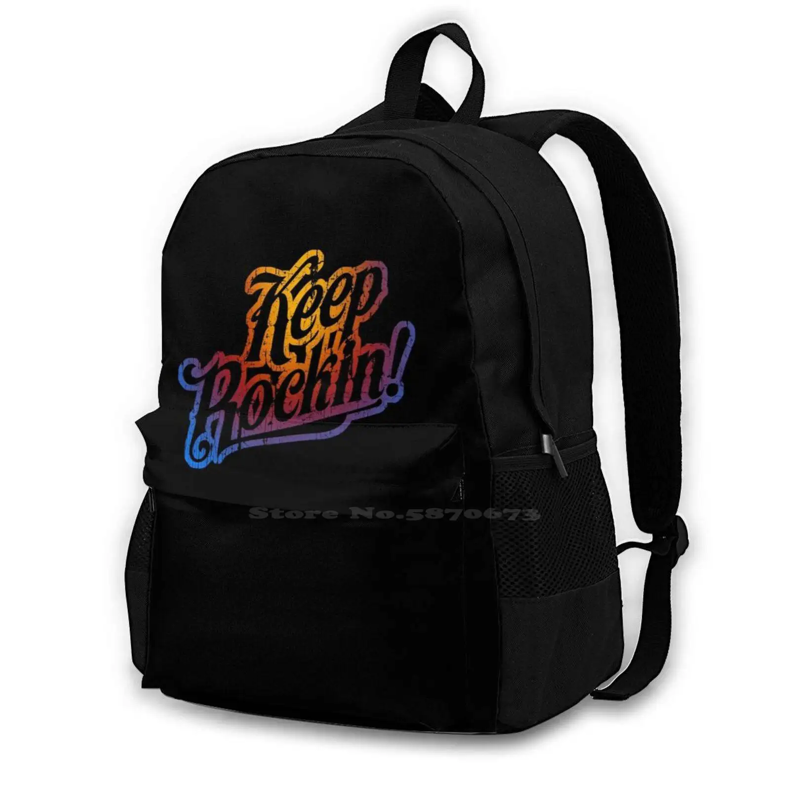 Rock And Roll Star Design Teen College Student Backpack Laptop Travel Bags Jackson Toddler Taylor Music Heavy Metal Musician