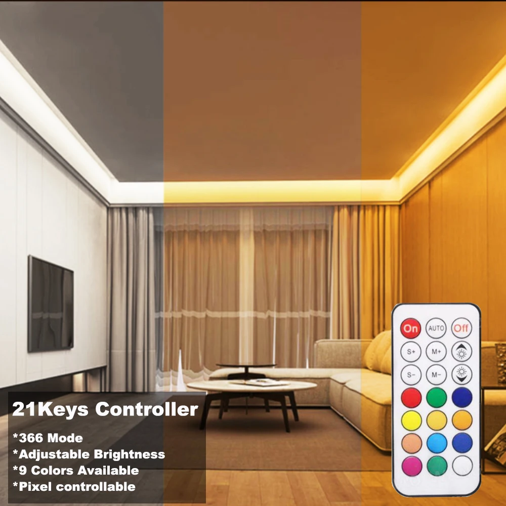 WS2811 WS2812B LED Pixel Light Strip Controller MINI 3Keys 14/17/21Keys USB/DC Led Tape Remote Controller DC5V-24