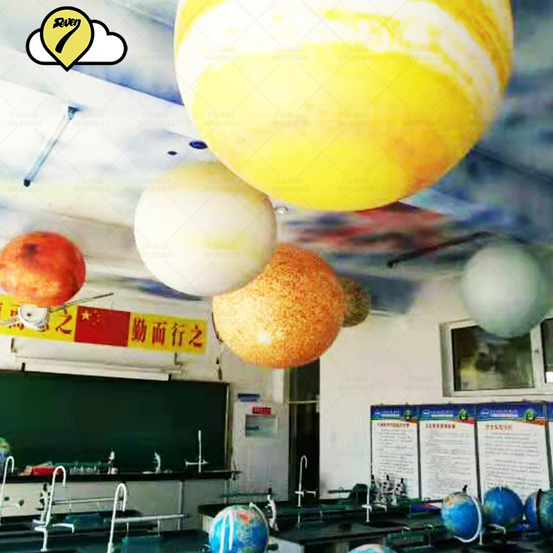 2025 Giant Inflatable Moon Earth Balls Led Planet Balloons 9 Solar System Sun Jupiter Saturn Mars Venus For Party Decoration