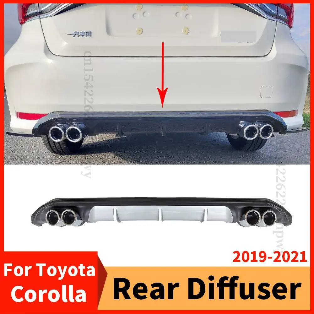 Rear Bumper Diffuser Lip Modification Refit Protector Guard Body Kit Spoiler Deflector Sport For Toyota Corolla 2019 2020 2021