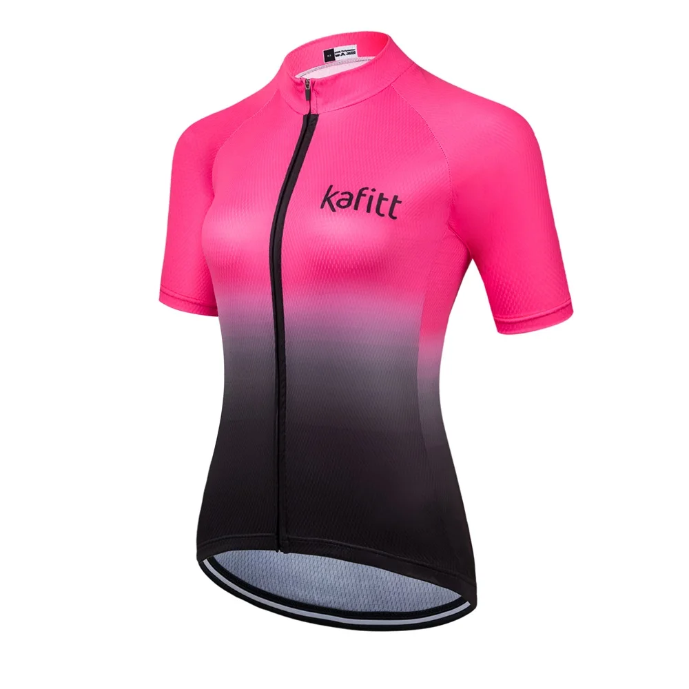 Kafitt Cycling Jersey Woman Blouse Summer Mtb Clothes Breathable Short Bicycle Jersey Ropa Maillot Ciclismo Bike Wear Pullover L