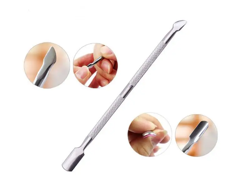 

2000pcs Stainless Steel Cuticle Remover Double Sided Finger Dead Skin Push Nail Cuticle Pusher Manicure Pedicure Care Tool SN312