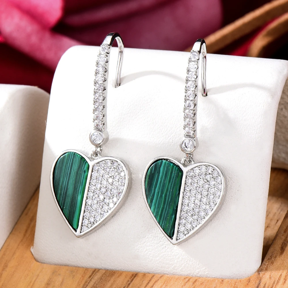 

Shiny Romantic New Trendy Cute Heart Earrings Fashion Style For Women Girl Daily Life Professional Lady Jewelry High Quality