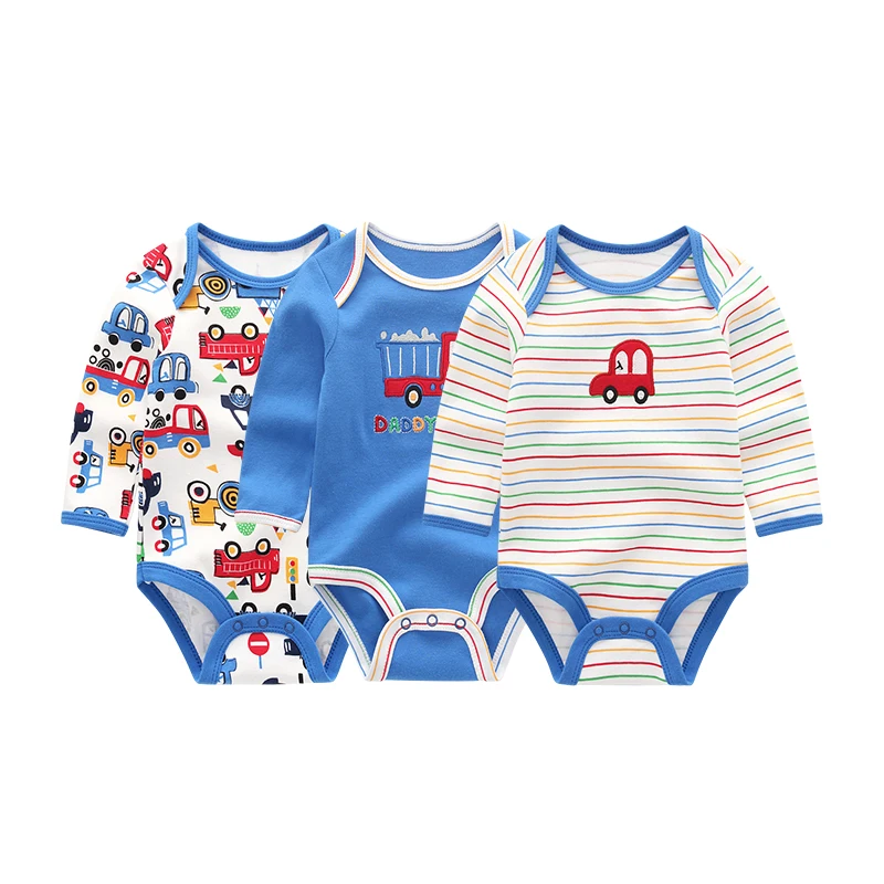 Kiddiezoom New Baby Boys Bodysuit Long Sleeve Cotton Baby Boy Girl Clothes Newborn body bebe infantil Clothing