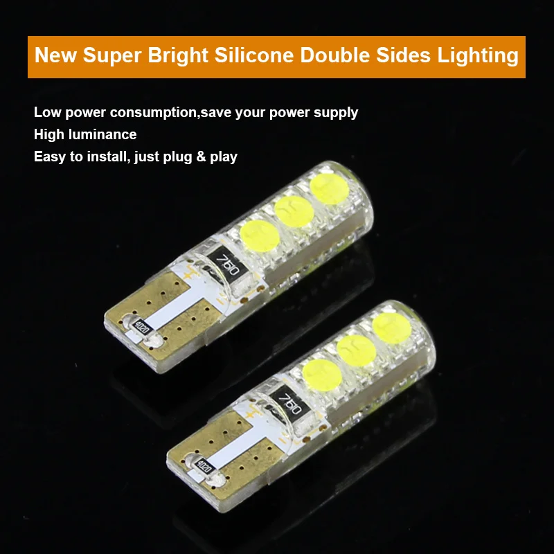 2 x Car Styling   Canbus  No  Error  T10 W5W 12V LED Clearance Light Marker Lamp Bulb Source For Skoda  Octavia Superb Fabia