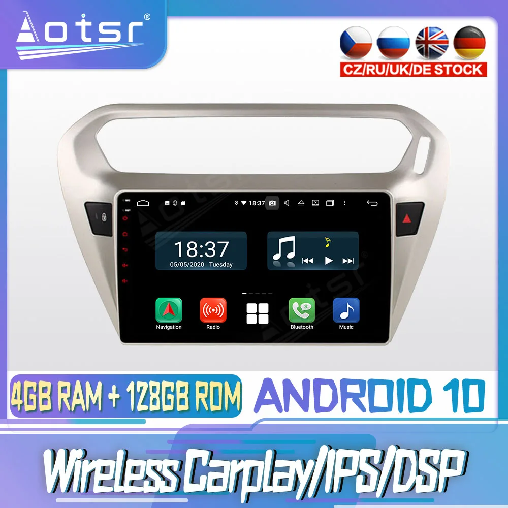 

Android 10 PX6 128G для PEUGEOT 301 Citroen Elysee 2014 DVD GPS навигация Авто Радио стерео Мультимедиа Плеер головное устройство 2din