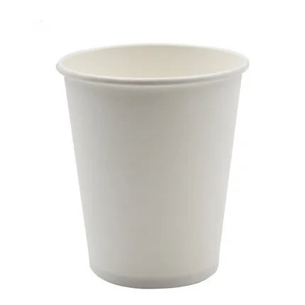 50/100pcs/Pack 250ml Pure White Paper Cups Disposable Coffee Tea Milk Cup Drinking Accessories Party Supplies