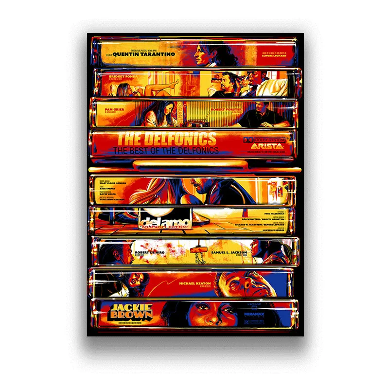 Quentin Tarantino movie JACKIE BROWN White Coated Paper Poster Wall Sticker Bar Cafe Home Decorative 