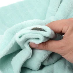 50x180CM Thick Striped Flannel Winter Coral Fleece Fabric Solid Color Plush Pajamas Blankets Home Apparel Fabrics DIY Work