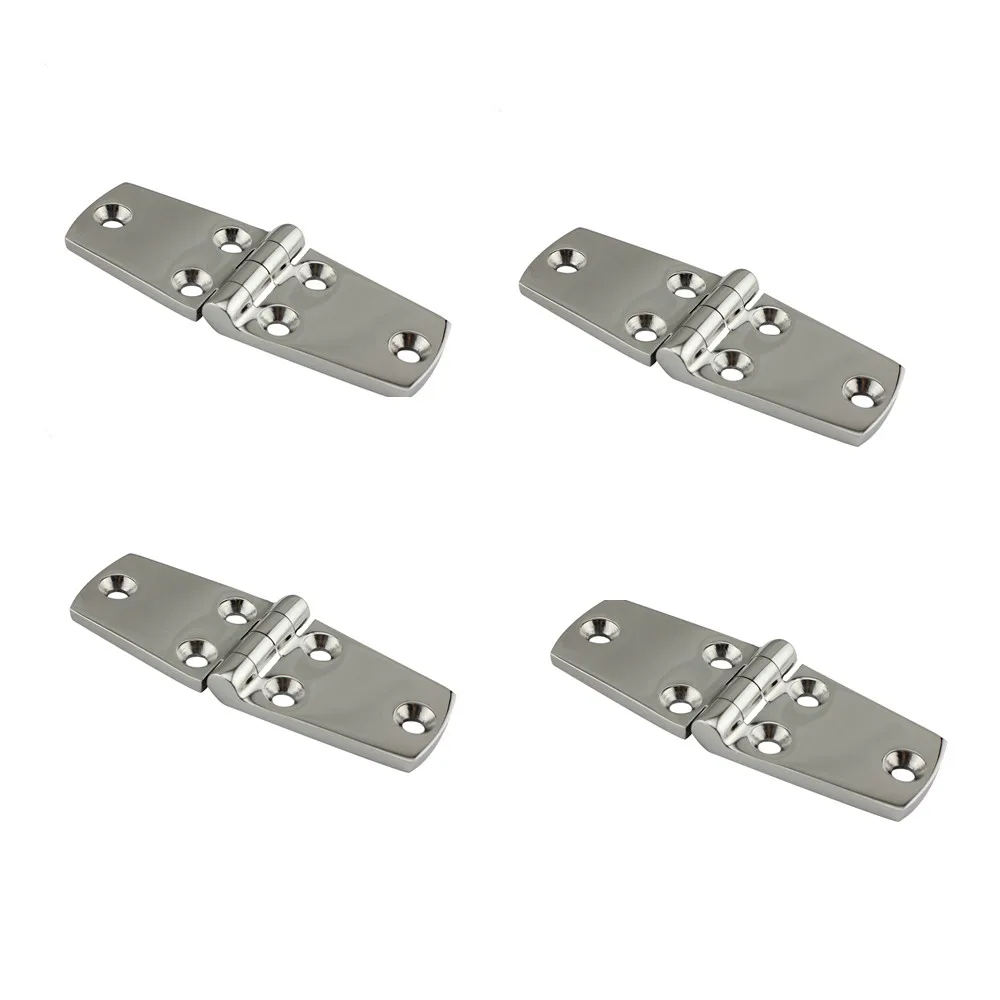 

Marine 4 Pieces Yacht Hardware Door Cabinet Hinges Boat Accessories Stainless Steel SS 316 Deck Strap Hinge 38*102mm