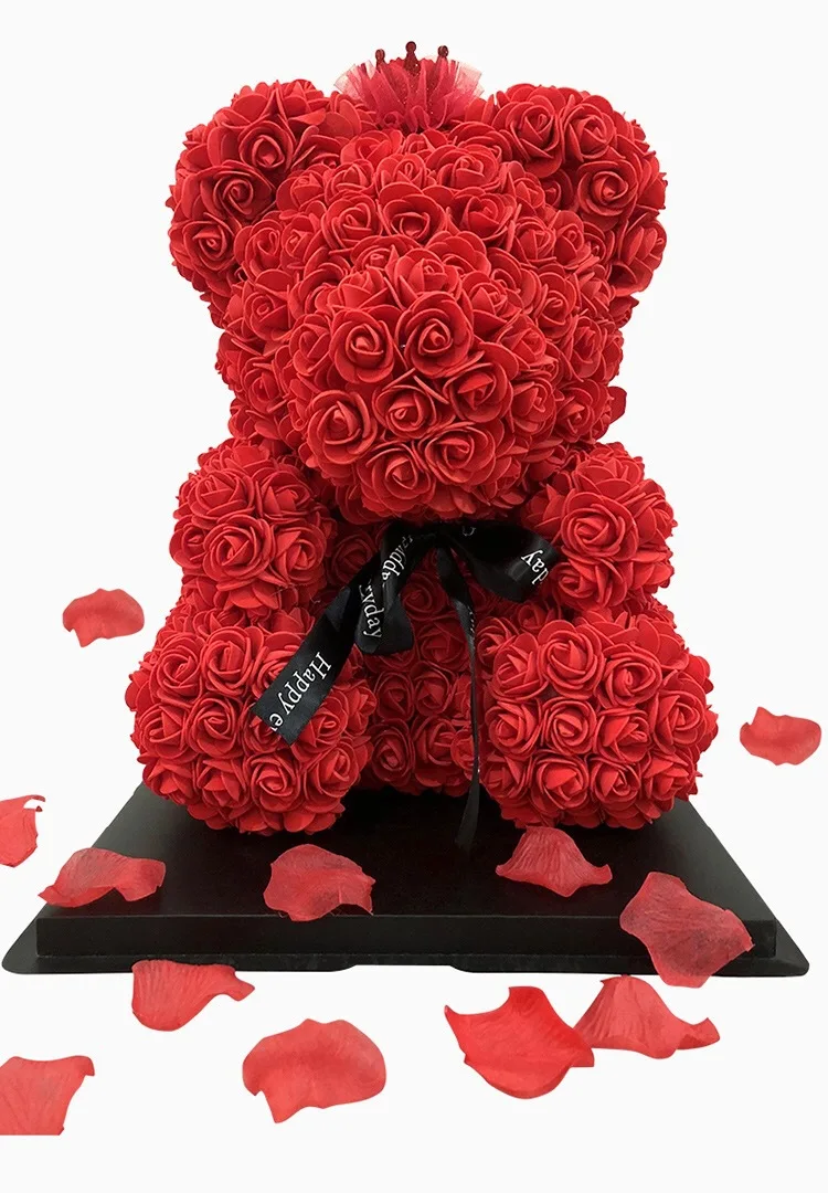 Polystyrene Styrofoam Rose Teddy Bear Foam Ball Heart Birthday Valentines Day Gift for Wedding Home Decoration