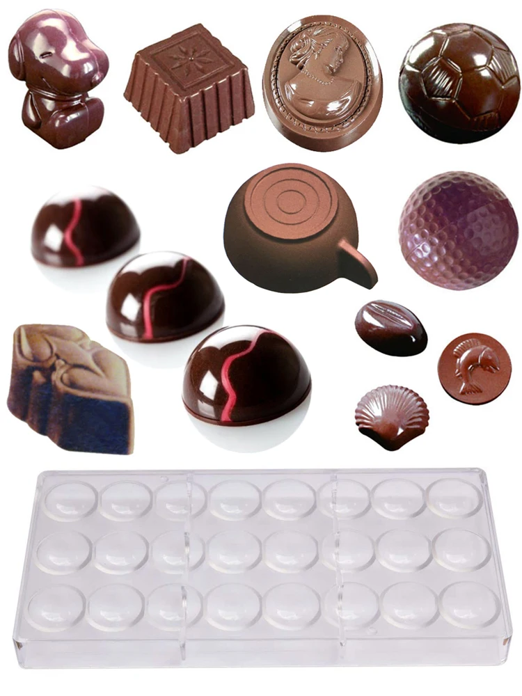 Moule à chocolat en Polycarbonate, outils de confiserie pour la décoration de gâteaux, pâtisserie, chocolat, bonbons, ustensiles de cuisson