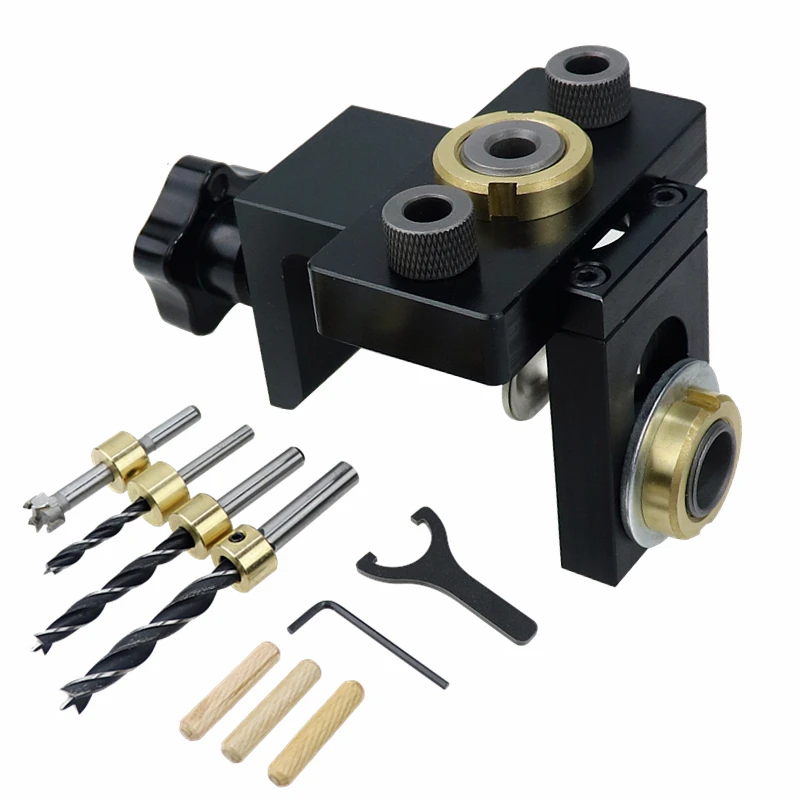 Woodworking Three In One Straight Hole Punch Locator Log Tenon Locator Furniture Punch Connector Punch