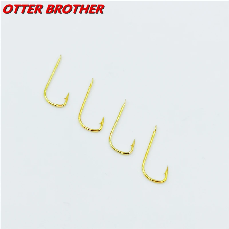 100pcs/lot  Barbed Carp Fishing Hooks 1#-8# Series High Carbon Steel Gold Red Fishhook Holder Fishing Bait In Fly Worm Set Pesca