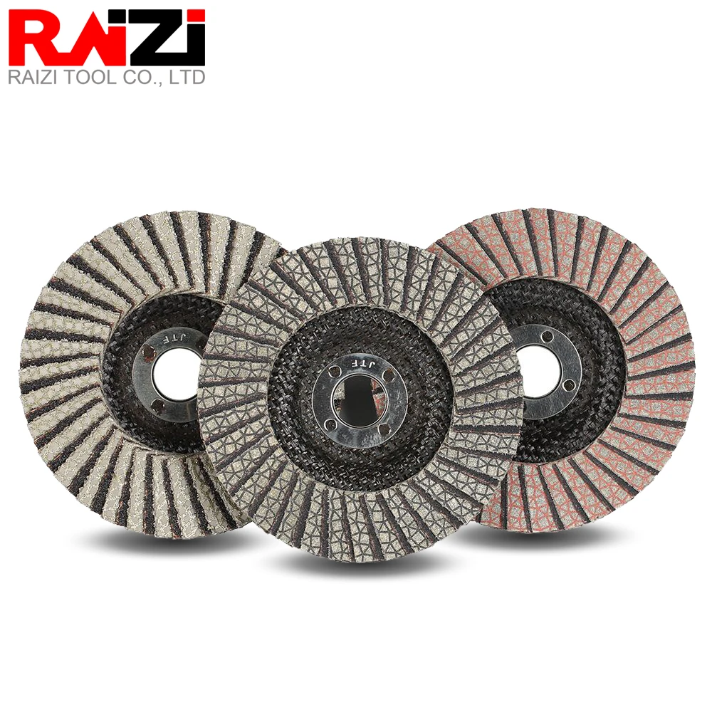 

Raizi 4inch/100mm Diamond Flap Disc for Natural Stone Ceramic Engineered Stone Concrete Metal Bonded Flap Grinding Wheel