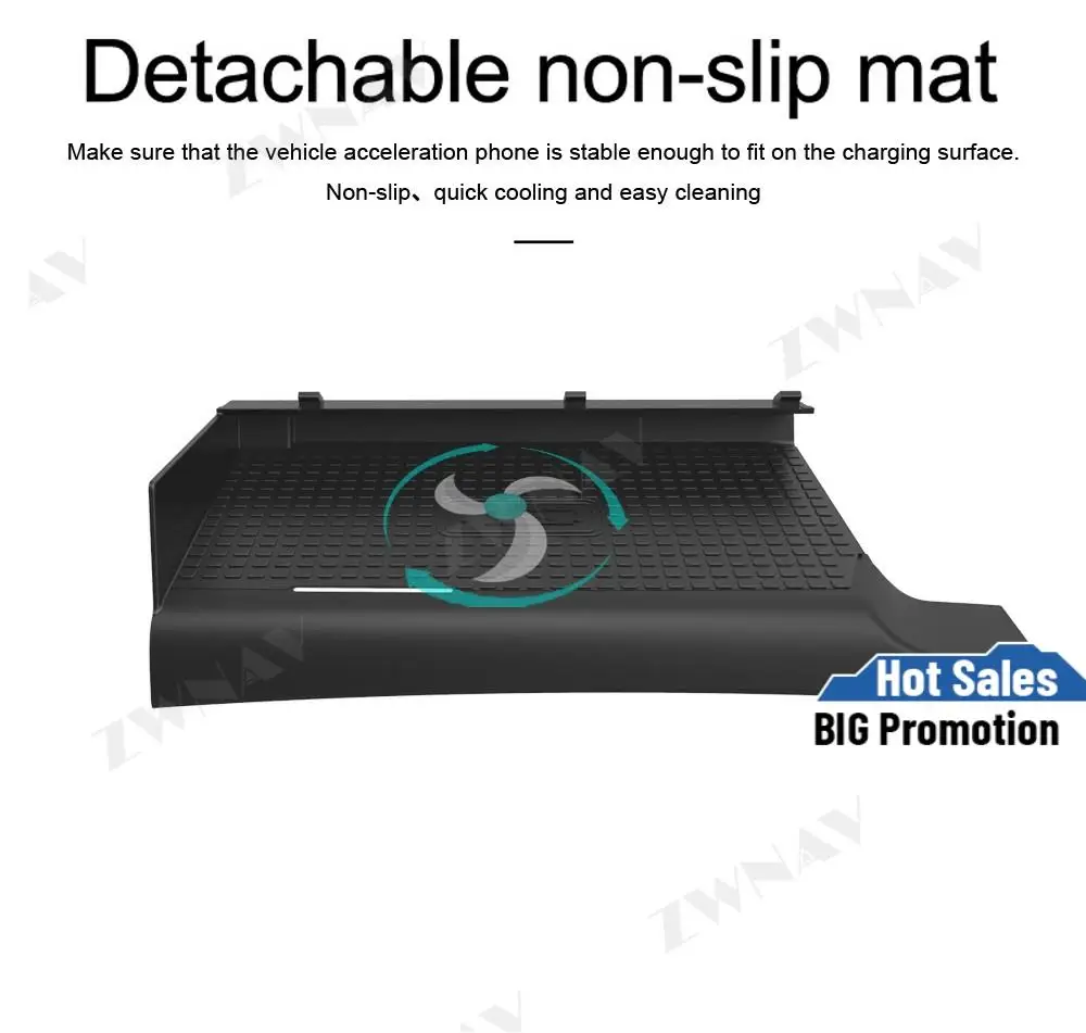 QI car wireless charger For Land Rover Discovery 5 2017-2019 Infrared Fast Wireless Charging Car Phone Holder for iphone/Samsung