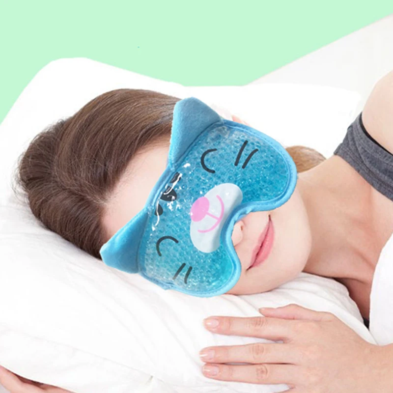 New Gel Eye Mask Reusable Beads for Hot Cold Therapy Soothing Relaxing Beauty Gel Eye Mask Sleeping Ice Goggles Sleeping Mask