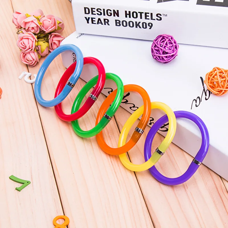 50PCS Simple Bracelet Ballpoint Pen Cartoon Creative Stationery Students Learning Gift Toy Novelty Pens for Writing